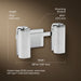 3/4 view of product with dimensions