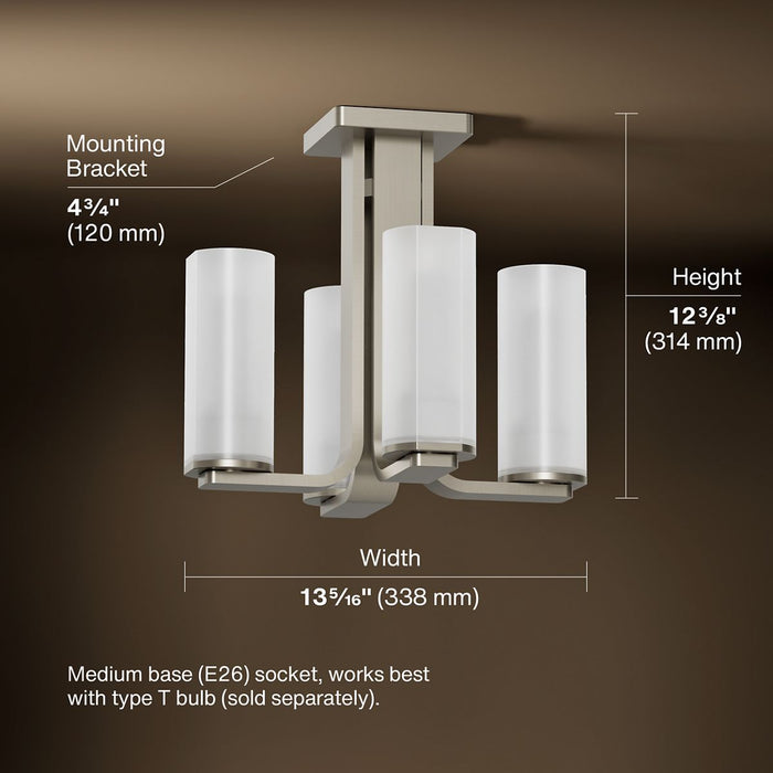 3/4 view of product with dimensions