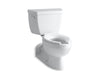 KOHLER K-3554 Barrington Two-piece elongated toilet, 1.6 gpf, white