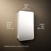3/4 view of product with dimensions