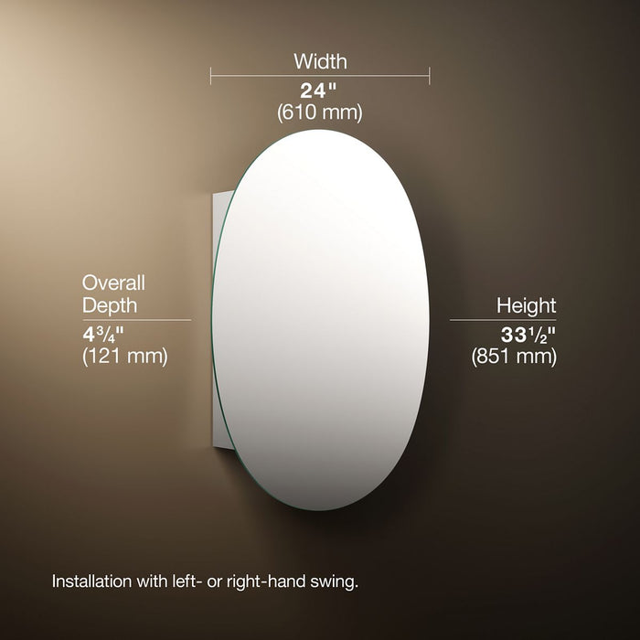 3/4 view of product with dimensions