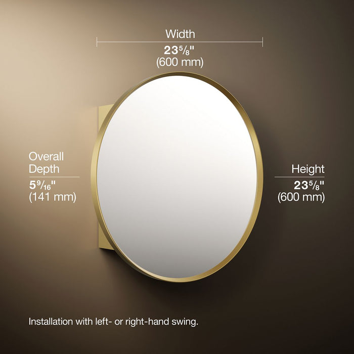 3/4 view of product with dimensions
