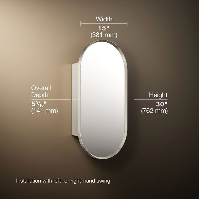 3/4 view of product with dimensions