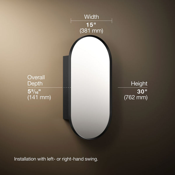 3/4 view of product with dimensions