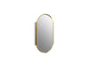 KOHLER K-35573 Verdera 15" x 30" capsule framed medicine cabinet, moderne brushed gold