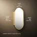 3/4 view of product with dimensions