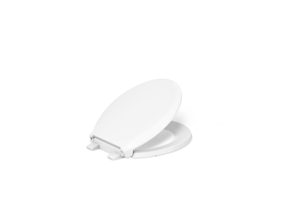 KOHLER K-35585-0 K-35585 Cachet Recycled ReadyLatch Quiet-Close Round-front Toilet Seat, white