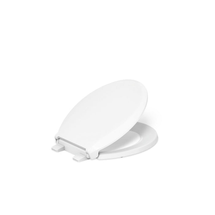KOHLER K-35585-0 K-35585 Cachet Recycled ReadyLatch Quiet-Close Round-front Toilet Seat, white - view 3