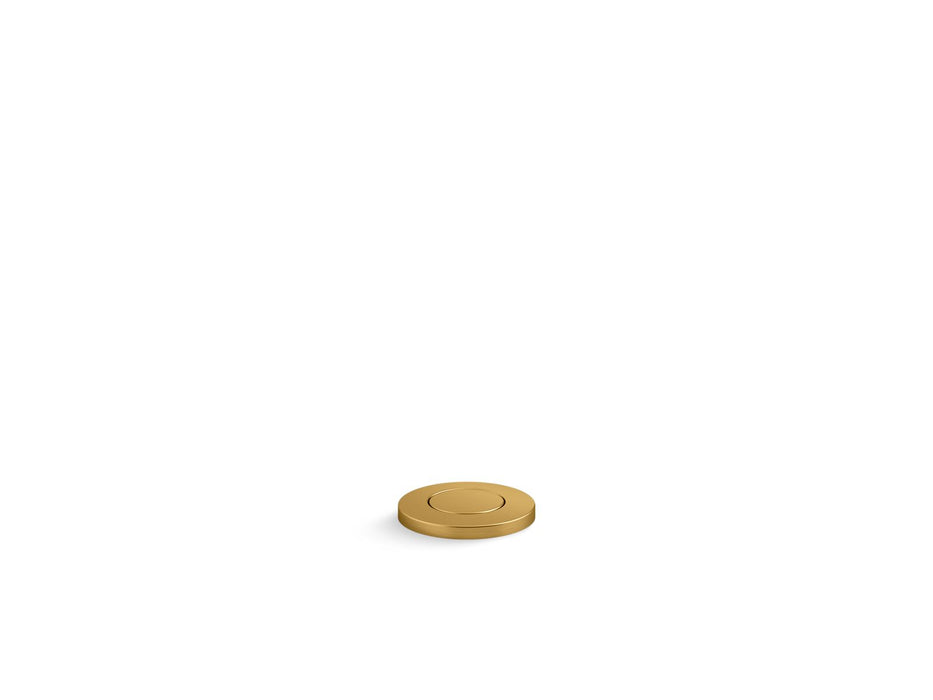KOHLER K-35726 Garbage disposal air switch button, vibrant brushed moderne brass