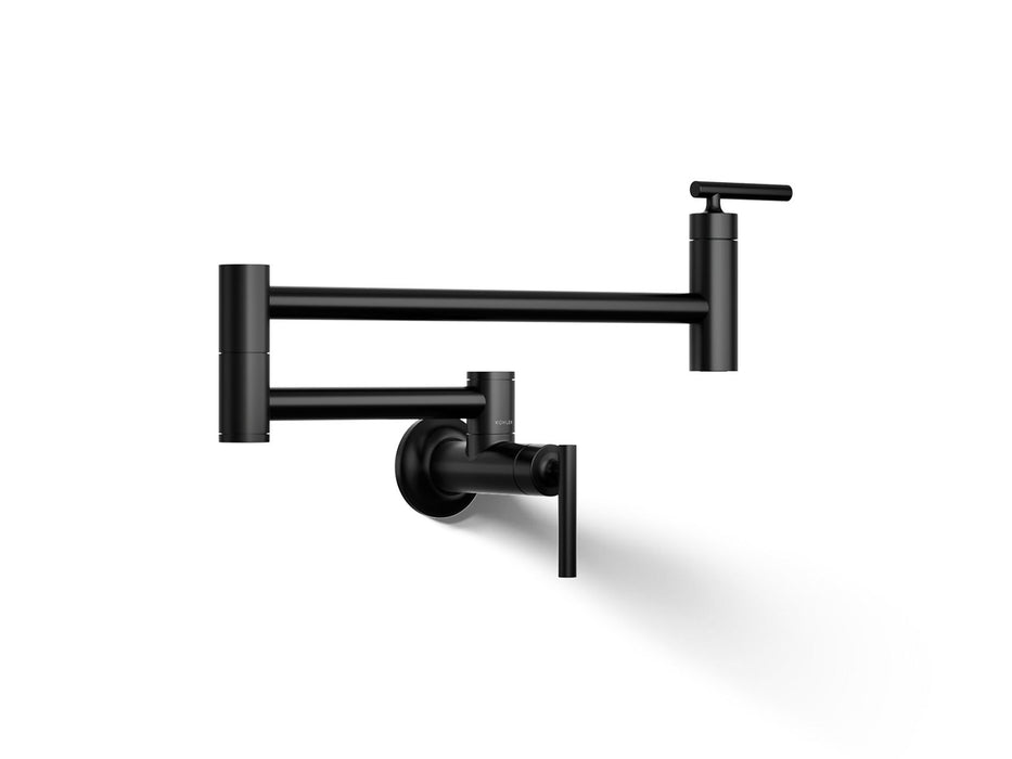 KOHLER K-35745 Wall-mount pot filler, matte black
