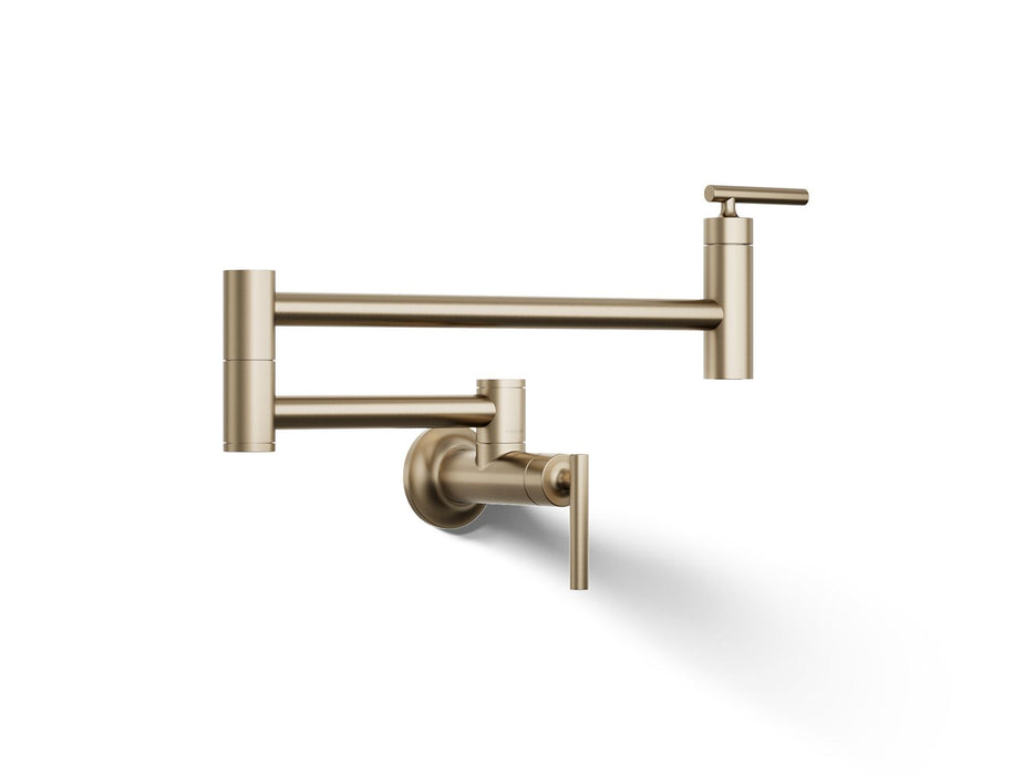 KOHLER K-35745 Wall-mount pot filler, vibrant brushed bronze