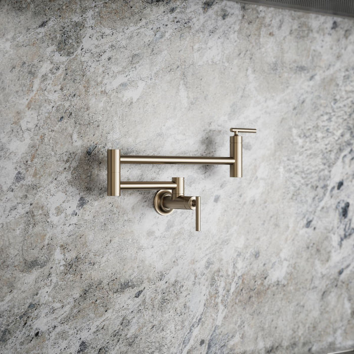 KOHLER K-35745 Wall-mount pot filler, vibrant brushed bronze - view 5
