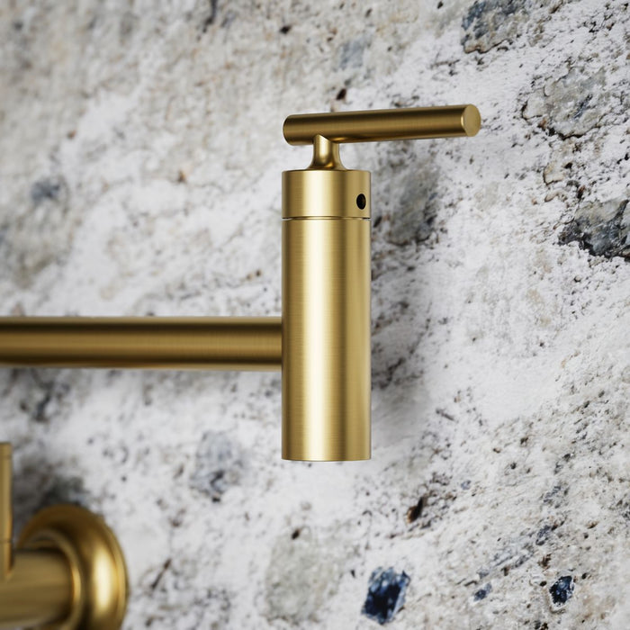 KOHLER K-35745 Wall-mount pot filler, vibrant brushed moderne brass - view 4