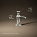 3/4 view of product with dimensions