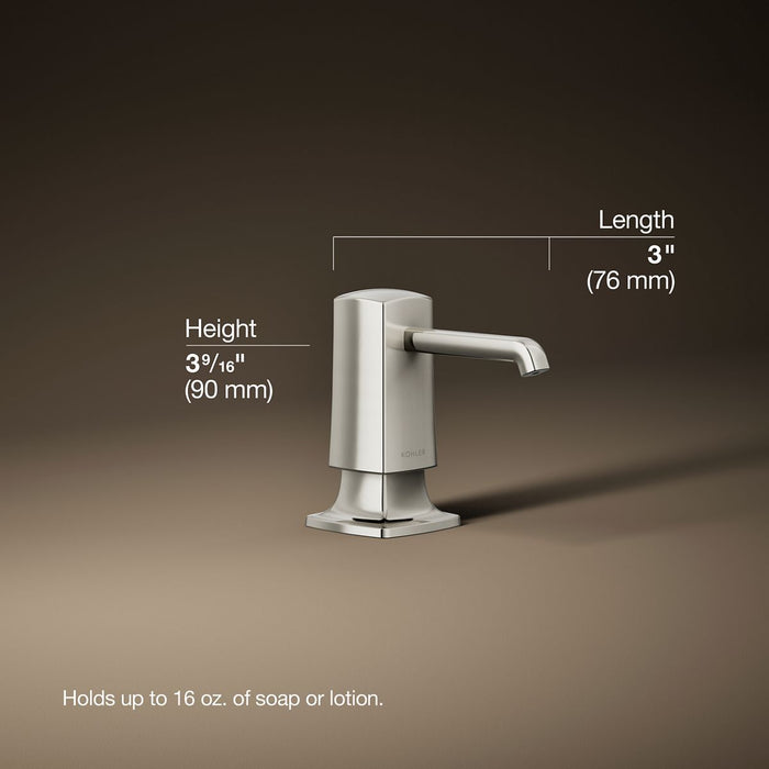 3/4 view of product with dimensions