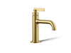 KOHLER K-35907-4 Castia by Studio McGee Single-handle bathroom sink faucet, 1.2 gpm, vibrant brushed moderne brass