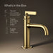 KOHLER K-35907-4 Castia by Studio McGee Single-handle bathroom sink faucet, 1.2 gpm, vibrant brushed moderne brass - view 2