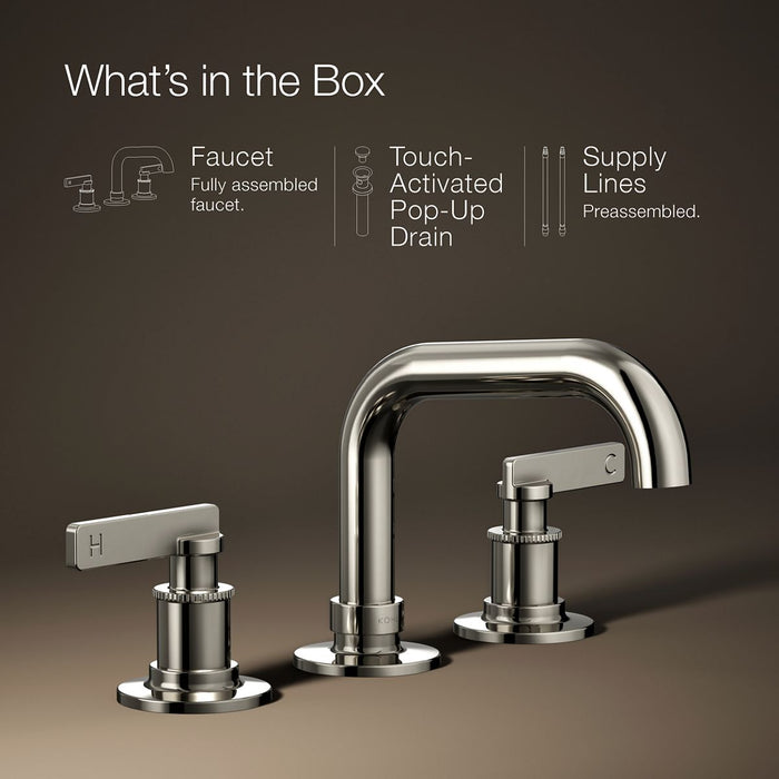 KOHLER K-35908-4 Castia by Studio McGee Widespread bathroom sink faucet, 1.2 gpm