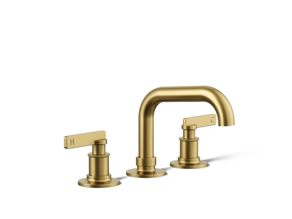 KOHLER K-35908-4N Castia by Studio McGee Widespread bathroom sink faucet, 0.5 gpm, vibrant brushed moderne brass