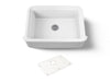 KOHLER K-36251 Audrine 32-1/2" undermount single-bowl farmhouse kitchen sink, white