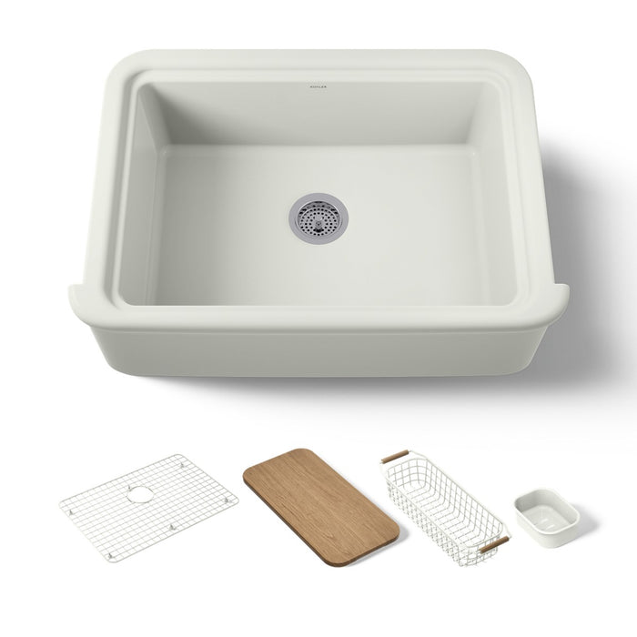 KOHLER K-36251-PC Audrine 32-1/2" undermount single-bowl farmhouse workstation kitchen sink