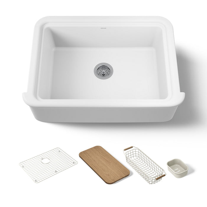 KOHLER K-36251-PC Audrine 32-1/2" undermount single-bowl farmhouse workstation kitchen sink