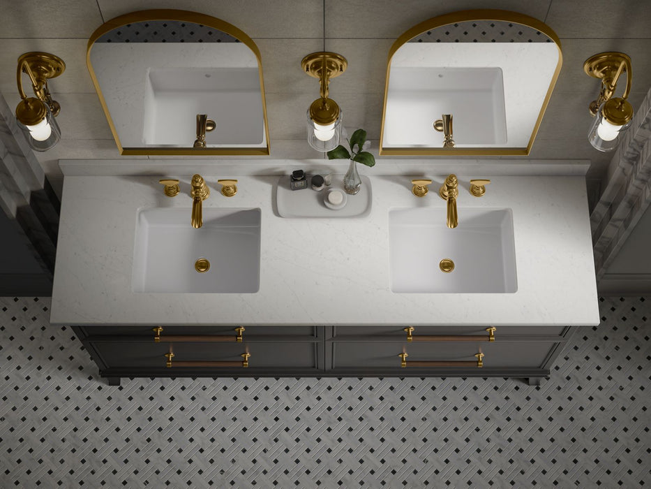 KOHLER K-36573 Silestone 73" quartz vanity top with two rectangular cutouts