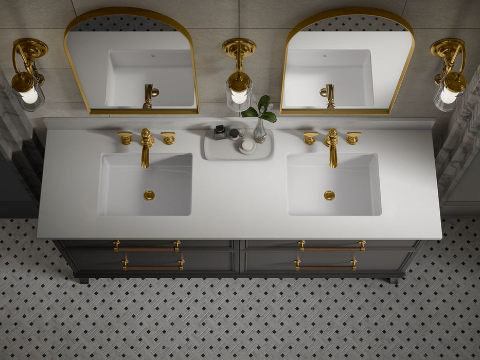 KOHLER K-36573 Silestone 73" quartz vanity top with two rectangular cutouts