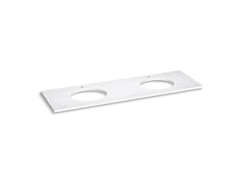 KOHLER K-36574 Silestone 73" quartz vanity top with two oval cutouts