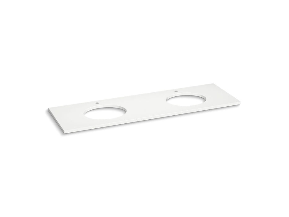 KOHLER K-36574 Silestone 73" quartz vanity top with two oval cutouts