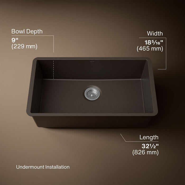 3/4 view of product with dimensions