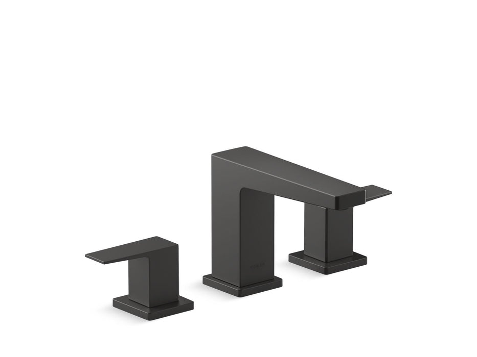 KOHLER K-36786-4 Honesty Widespread bathroom sink faucet, 1.2 gpm, matte black