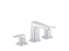 KOHLER K-36786-4 Honesty Widespread bathroom sink faucet, 1.2 gpm, polished chrome