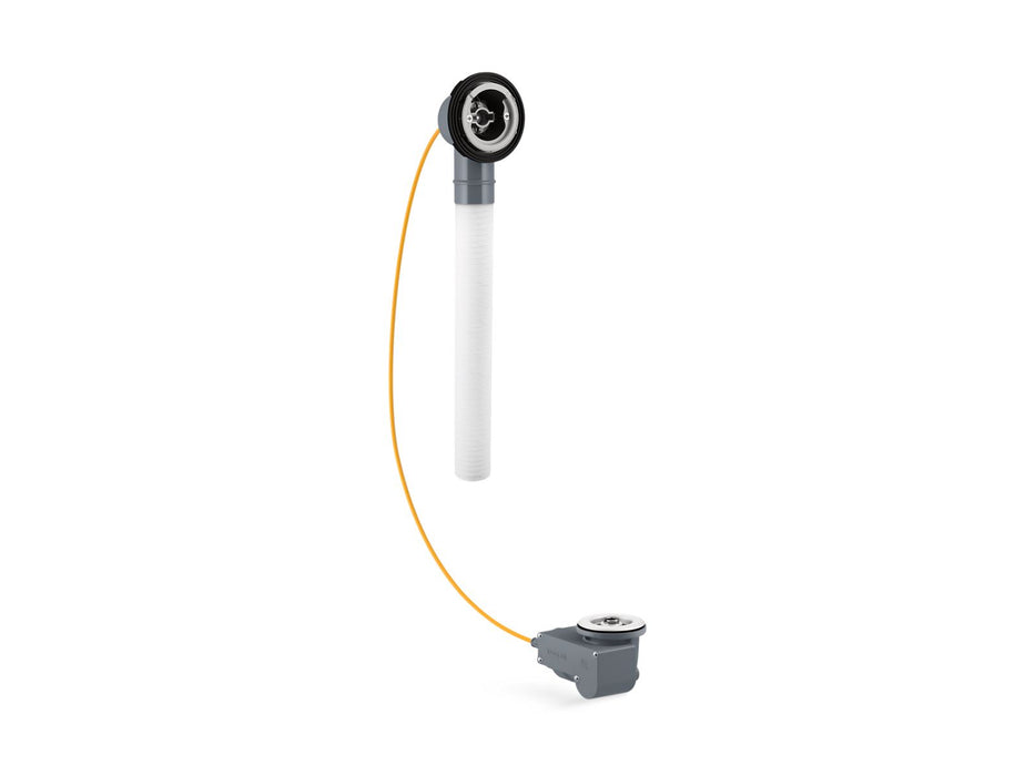 KOHLER K-37385 PureFlo Rough-in cable drain, PVC, 45" cable, less horizontal tube