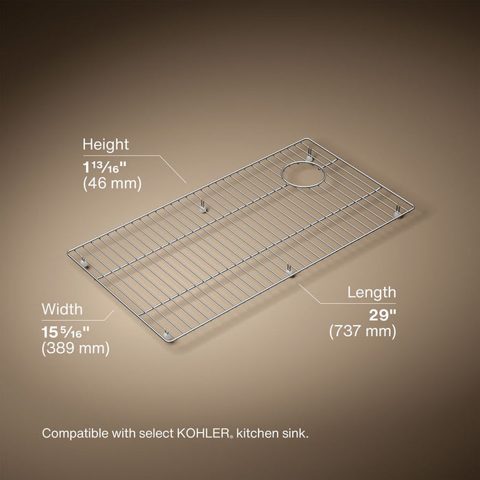 3/4 view of product with dimensions
