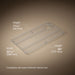 3/4 view of product with dimensions