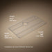 3/4 view of product with dimensions