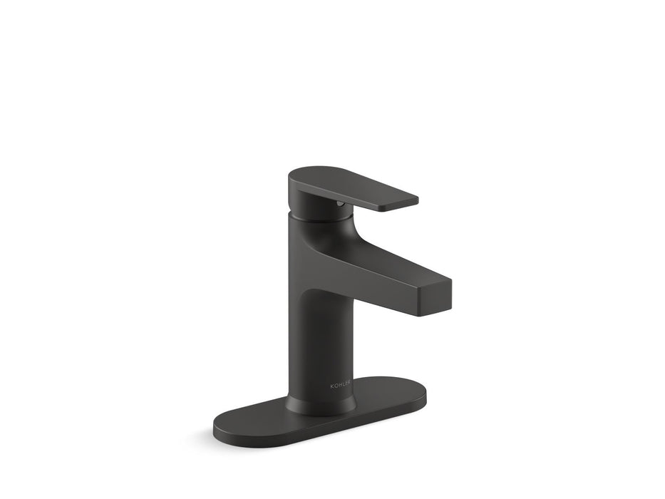 KOHLER K-37886-4 Taut Single-handle bathroom sink faucet, 1.2 gpm, matte black