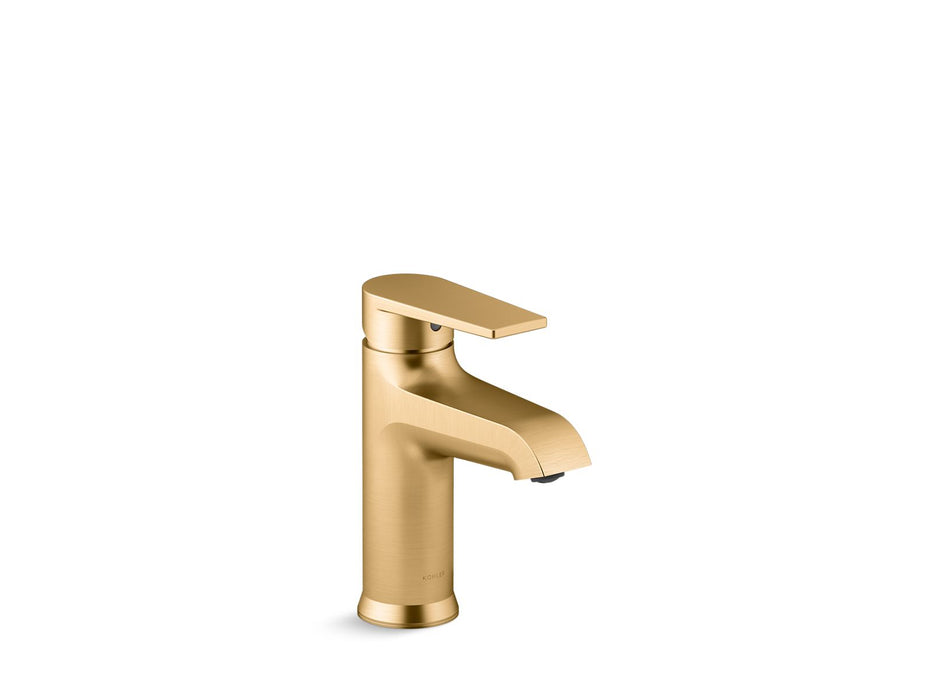 KOHLER K-37891-4 Hint Single-handle bathroom sink faucet, 1.2 gpm, vibrant brushed moderne brass
