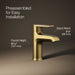 KOHLER K-37891-4 Hint Single-handle bathroom sink faucet, 1.2 gpm, vibrant brushed moderne brass - view 2