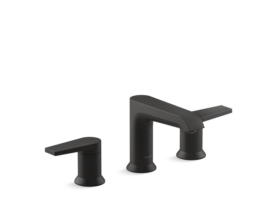 KOHLER K-37893-4 Hint Widespread bathroom sink faucet, 1.2 gpm, matte black