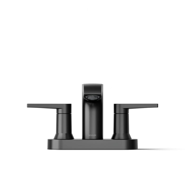 KOHLER K-37894-4 Hint Centerset bathroom sink faucet, 1.2 gpm, matte black - view 5