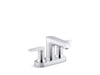 KOHLER K-37894-4 Hint Centerset bathroom sink faucet, 1.2 gpm, polished chrome
