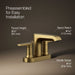 KOHLER K-37894-4 Hint Centerset bathroom sink faucet, 1.2 gpm, vibrant brushed moderne brass - view 2