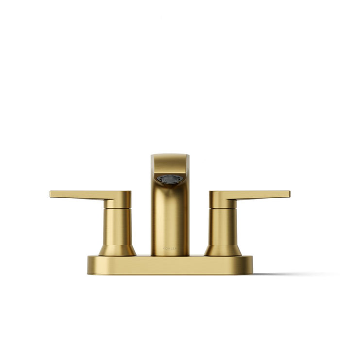 KOHLER K-37894-4 Hint Centerset bathroom sink faucet, 1.2 gpm, vibrant brushed moderne brass - view 5