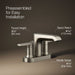 KOHLER K-37894-4 Hint Centerset bathroom sink faucet, 1.2 gpm, vibrant brushed nickel - view 2
