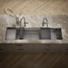 KOHLER K-37905-PAP Synthos 69-3/4" Undermount Single-bowl Workstation Kitchen Sink, Wood Composite Matte Black - Shows close 