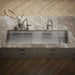 KOHLER K-37905 Synthos 69-3/4" Undermount Single-bowl Kitchen Sink, Stainless Steel - Shows close up detail of product in roo