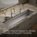 KOHLER K-37905 Synthos 69-3/4" Undermount Single-bowl Kitchen Sink, Stainless Steel - Detail image of a product feature