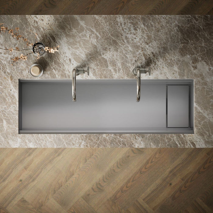 KOHLER K-37906 Synthos 57-3/4" Undermount Single-bowl Kitchen Sink, Stainless Steel - Detail image of a product feature